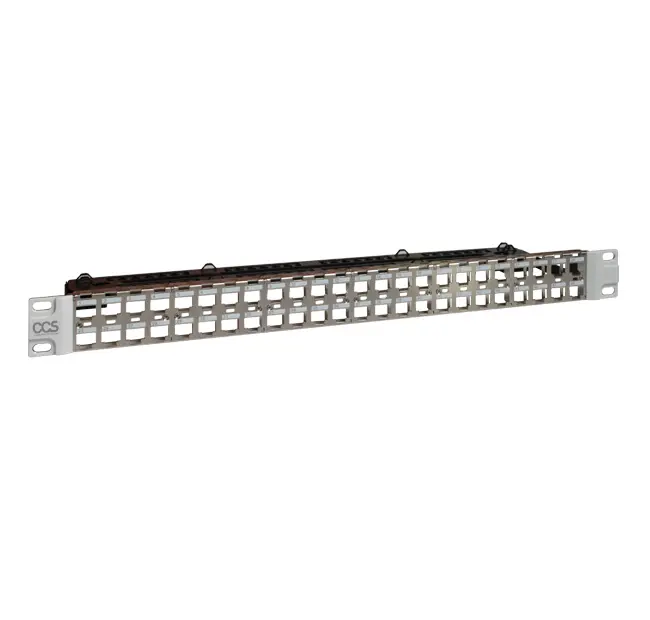 CCS Easy Crimp Compact 48-port blank patch panel for CCS STP Easy Crimp Compact jacks, 19