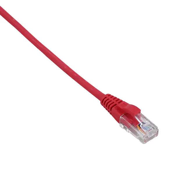 Slim CCS Cat.6 unshielded U/UTP RJ45-RJ45 patch cord - AWG24 - red color - 0,5 mt