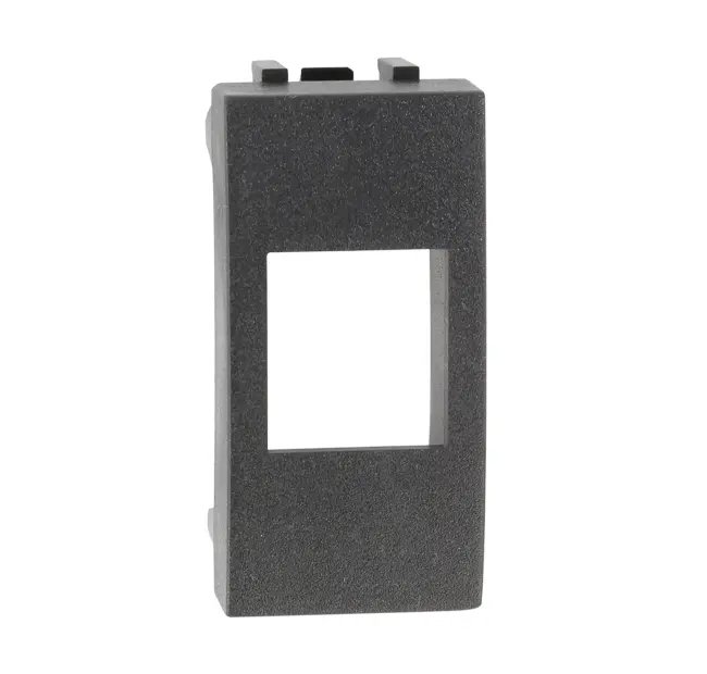 Adpter for CCS RJ45 jacks compatible with ABB Mylos civil series, black