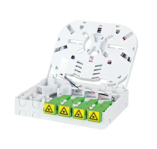 OT wall outlet - blank box with SC/APC adapters