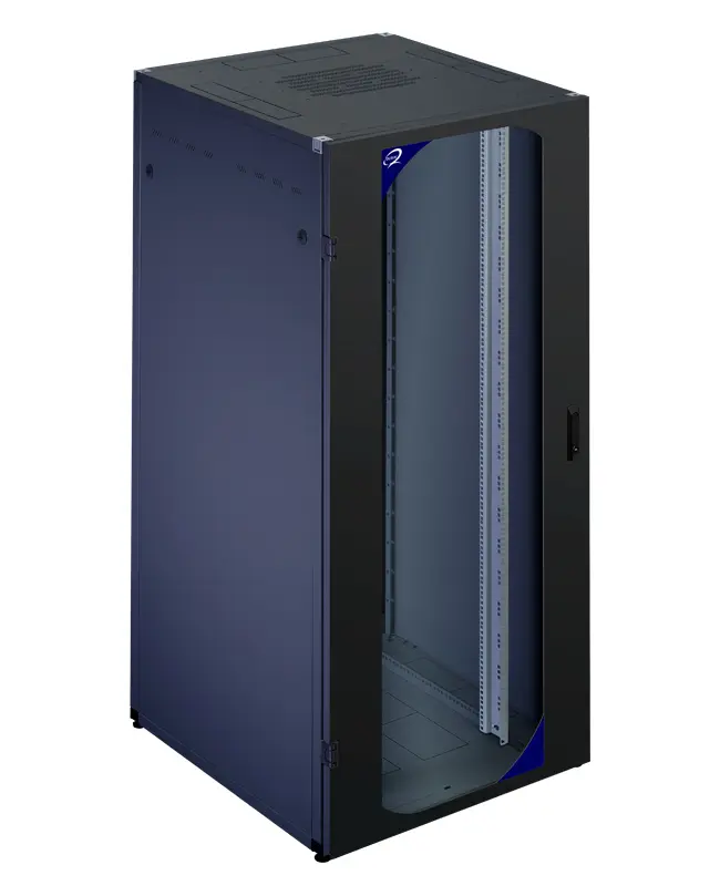 PRO Series floor standing cabinets, H1300xW600xD800 27U, black RAL 9005