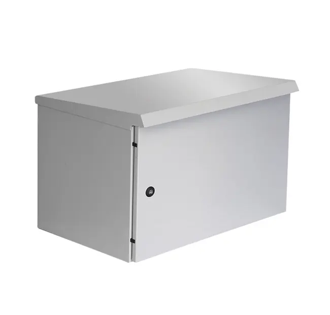 Wall mount cabinets IP Series W600xD400xH500 10U, blind front door, IP65 protection degree, Epoxy Polyester powder coating for outdoor installation, grey RAL 7035