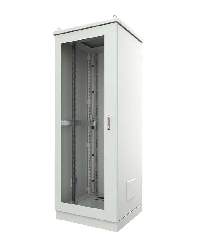 Datacenter IP cabinets, glass door, H2000xW600xD1000 42U, IP55, grey RAL 7035