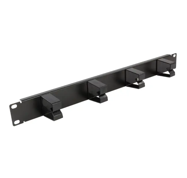 Cable management panel with 4 rings, 1U/19