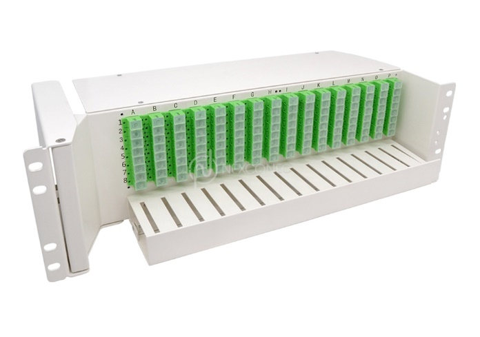 3U FIBER OPTICAL ROTARY SPLITTER PANEL - SW02-128-xx