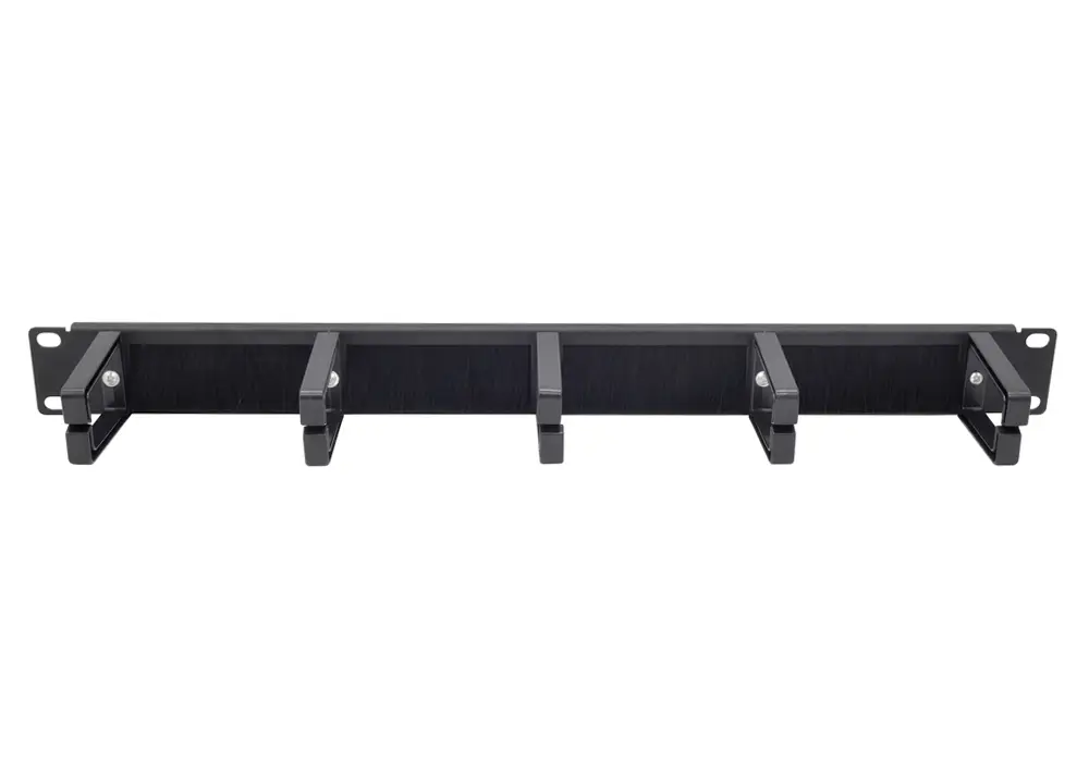 1U CABLE MANAGER WITH BRUSH STRIP 5 HOOKS PLASTIC 70MM - FCM03