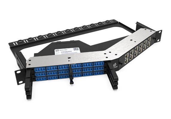 1U NGX HYBRID FIBER & COPPER ANGLED MODULAR PANEL - NGXPP04 