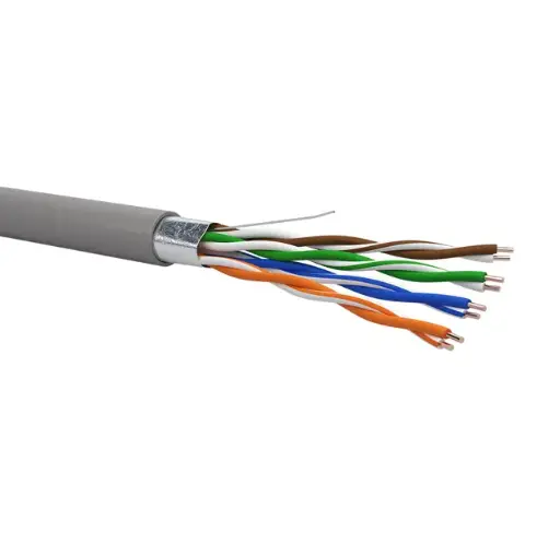 Cable type CPR 6727 - F/UTP 4x2xAWG24/1 -  Cat.5E - overall AL/PET tape - LSZH jacket - Euroclass Eca
