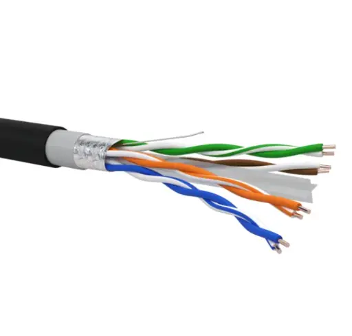 Cable type R6FT4YPE23 - F/UTP 4x2x23AWG Cat.6 - overall AL/PET tape - PVC/PE double jacket - Euroclass Fca