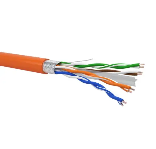 Cable type R6AFT4H23 F/UTP 4x2xAWG23/1 - Cat.6A - overall AL/PET tape - LSZH jacket - Euroclass Eca