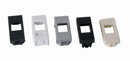 Adpter for CCS RJ45 jacks compatible with Vimar Arke civil series, Metal grey