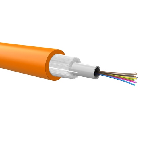 Optical loose cable, dielectric armour, 8 fibers 50/125 OM2, LSZH jacket, Euroclass Eca