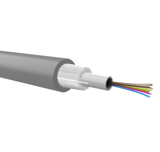 Optical loose cable, dielectric armour, 4 fibers 62,5/125 OM1, LSZH jacket, Euroclass Eca