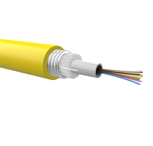 Optical loose cable, corrugated steel armour, 24 fibers 9/125 G652D, LSZH jacket, Euroclass Eca