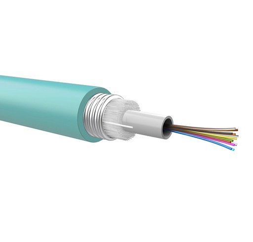 Loose FO cable 24 fibers 50/125 OM3, metallic armour, LSZH jacket, Euroclass Eca