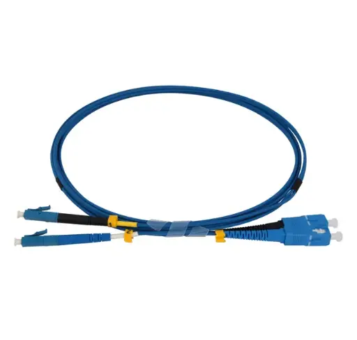 Single-mode 9/125 SC-LC bifiber patch cord - 1 mt