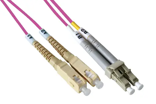 SC-LC 50/125 OM4 Bifiber patch cord - MM - 5mt