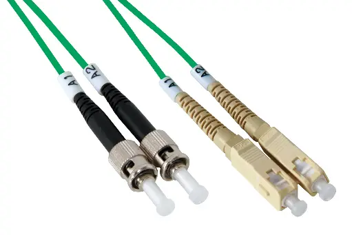 Multimode 50/125 OM2 ST-SC bifiber patch cord - 5 mt