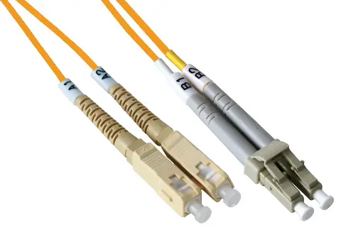 Multimode SC-LC 62,5/125 bifiber patch cord - 1 mt