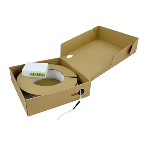 Pre-wired OT wall outlet with 4 SM SC/SC APC adapters, 50 mt. Cable type 4FO G.657.A2, LSZH jacket Euroclass Eca
