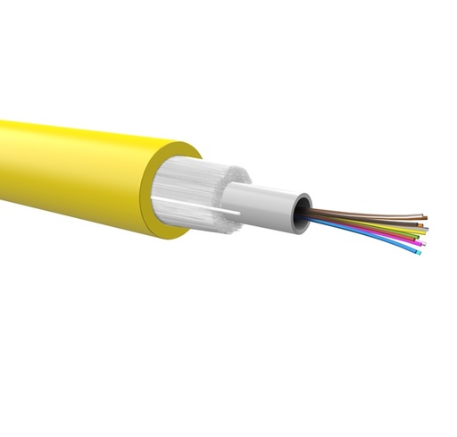 Outdoor drop FO cable - 8 fibres SM 9/125 G.657.A2, PE jacket, Euroclass Fca