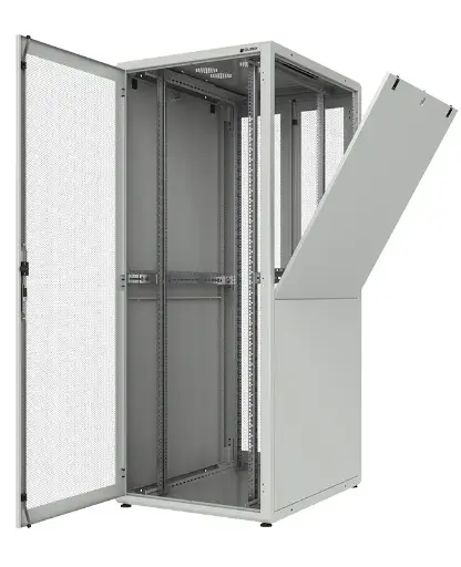 Datacenter TECH front and rear grilled door, side blind panels 19