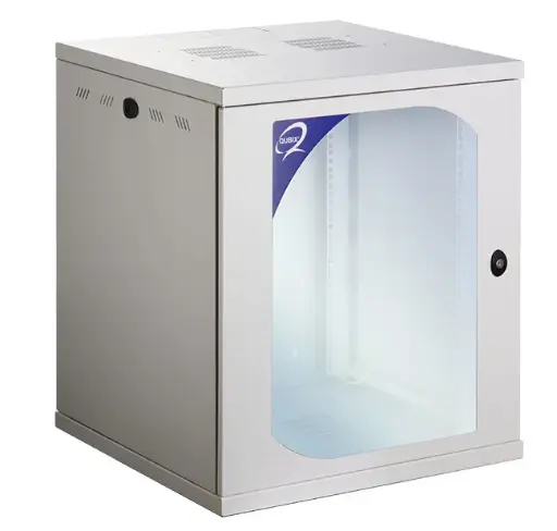 PRO Series wall-mounted cabinets, W600xD600xH660 12U, removable side panels, grey RAL 7035