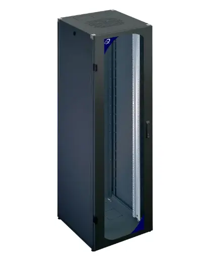 PRO Series floor standing cabinets, H1200xW600xD600 24U, black RAL 9005