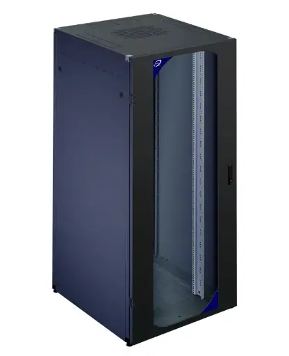 PRO Series floor standing cabinets, H2000xW600xD800 42 U,black RAL 9005