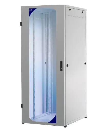 Datacenter PRO Series floor standing cabinet 27U H1300xW600xD1000 grey RAL 7035