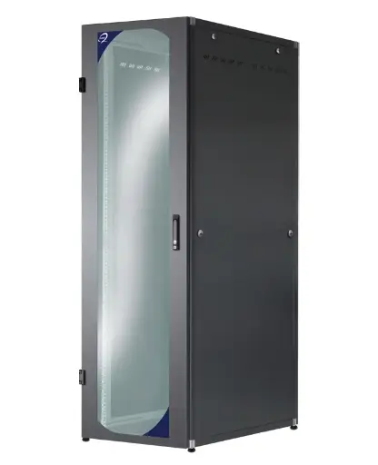 Datacenter PRO Series floor standing cabinet 27U H1300xW800xD1000, black RAL 9005