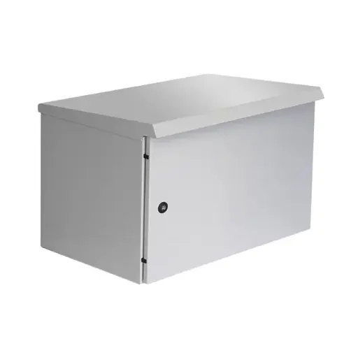 Wall mount cabinets IP Series W600xD400xH500 10U, blind front door, IP65 protection degree, Epoxy Polyester powder coating for outdoor installation, grey RAL 7035