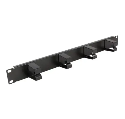 Cable management panel with 4 rings, 1U/19