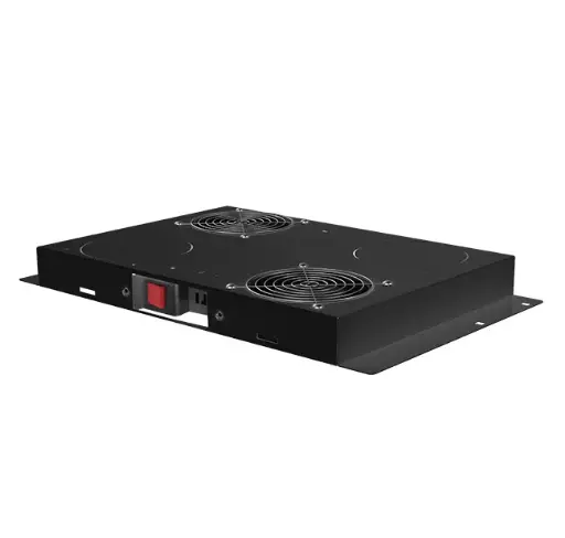Ventilation unit with 2 fans for TECH cabinets, black RAL 9005