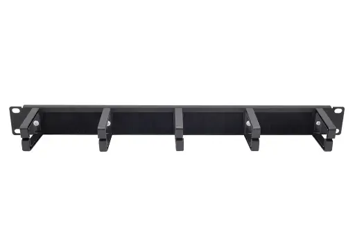 1U CABLE MANAGER WITH BRUSH STRIP 5 HOOKS PLASTIC 70MM - FCM03