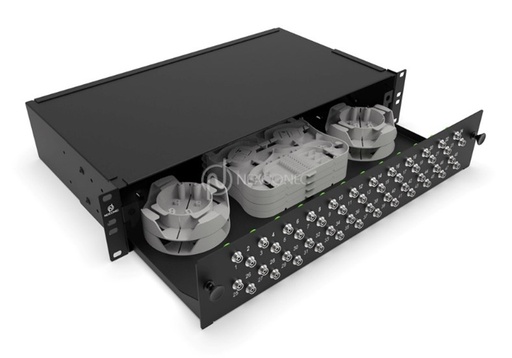 2U 48 PORTS FC/ST SLIDING PATCH PANEL (UP TO 48FO) - SPP48F 